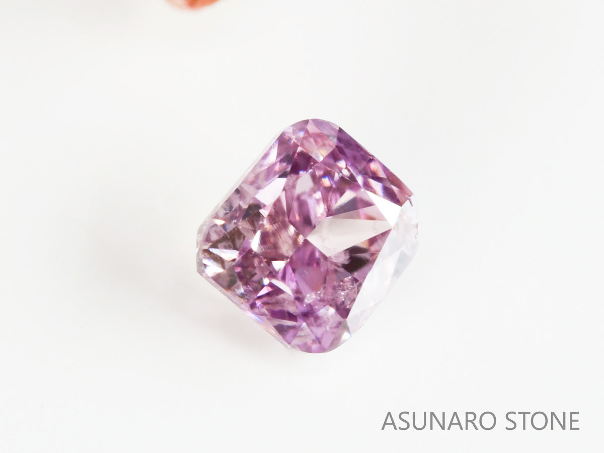 ピンクダイヤモンド　Fancy Intense Purple Pink　SI2 　クッションカット　0.097ct　【231115-1919