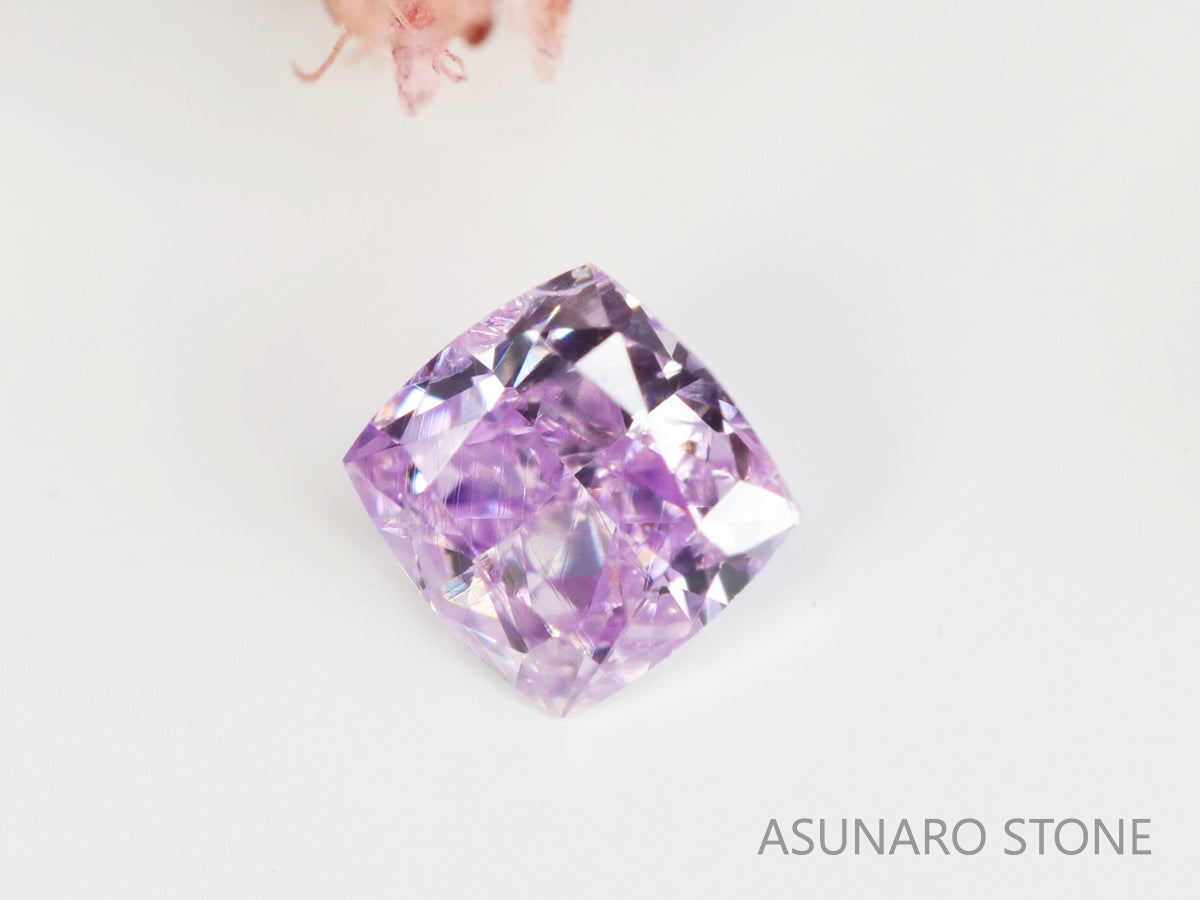ピンクダイヤモンド Fancy Purple Pink I1 クッションカット 0.053ct