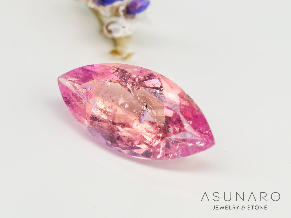 ペツォッタイト①マーキスカット ペツォッタイト マーキスカット マダガスカル産 0.64ct【230403-593