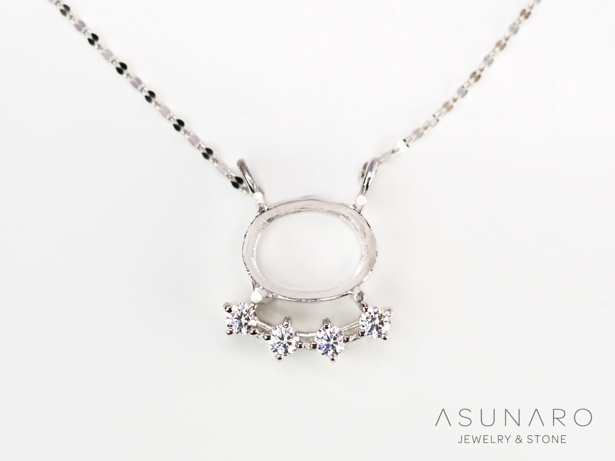 お仕立て用】空枠番号：S86A 両吊りネックレス ペンダントトップ枠