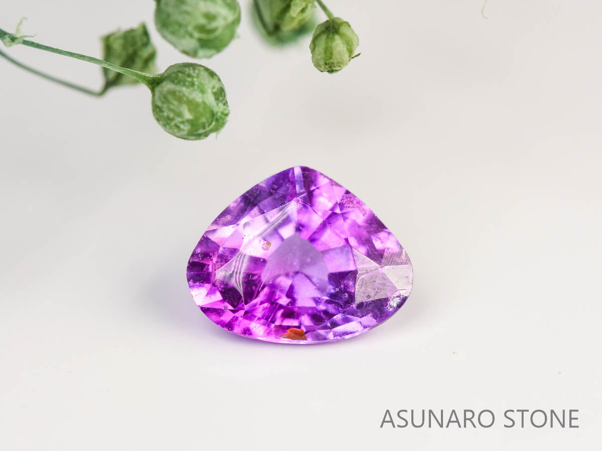 バイカラーサファイア マロンカット スリランカ産 0.56ct【230619-1659