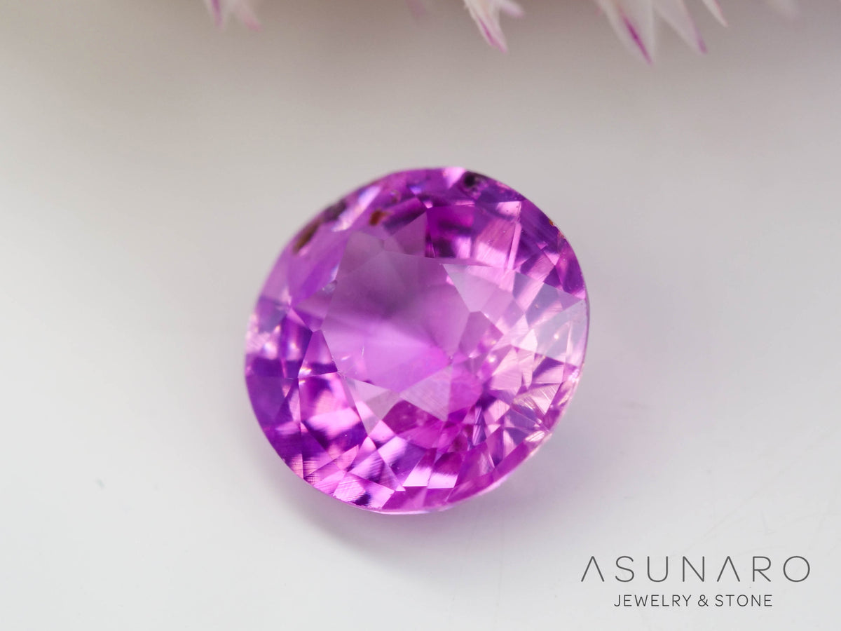 パープリッシュピンクサファイア ラウンドカット スリランカ産 0.43ct【241024-2339】 – ASUNARO STONE