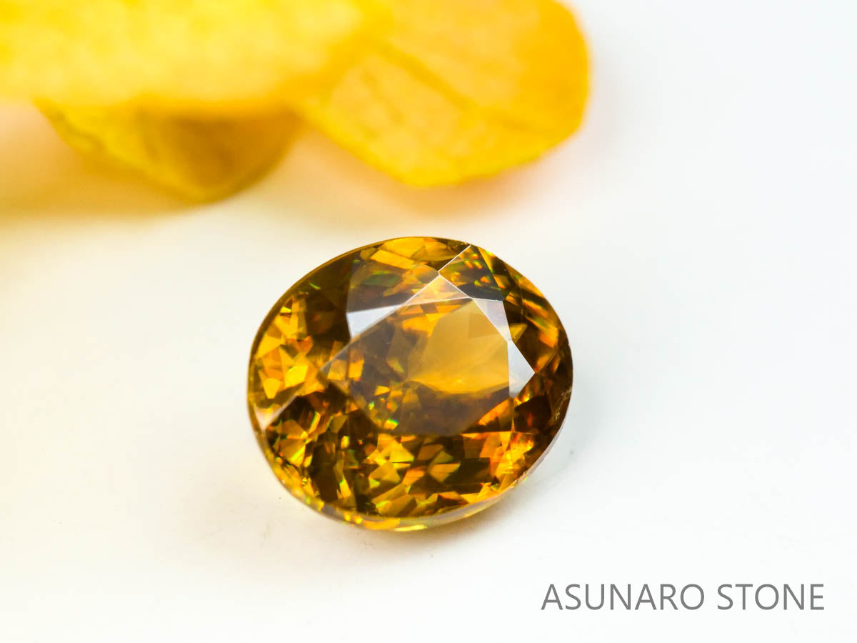 マダガスカル産 スフェーン（Sphene ）オーバルカット 1.28ct - その他