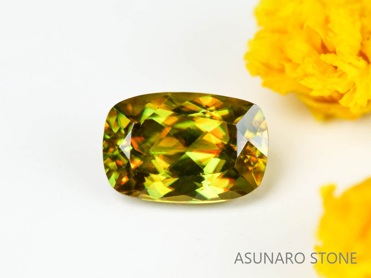 カラーチェンジスフェーン クッションカット パキスタン産 0.53ct 【221216-1307】 – ASUNARO STONE