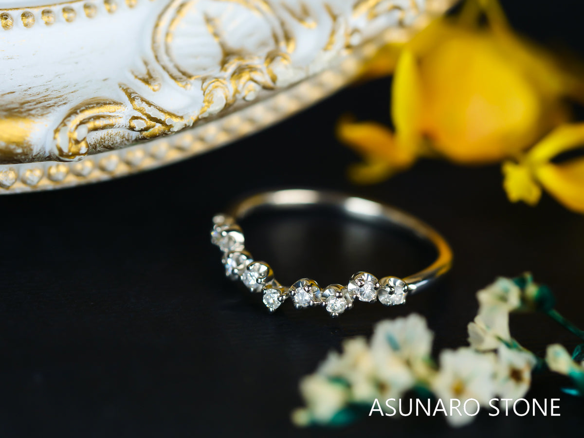 【お仕立て用】空枠番号：S37A　1.5mm用　リング枠　ハーフエタニティ【オーダージュエリー用】hpv