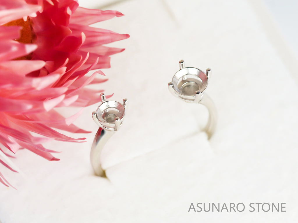 【お仕立て用】空枠番号：5418C　リング枠　フォークリング【オーダージュエリー用】hpv