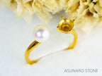【お仕立て用】空枠番号：5419C　リング枠　アコヤ真珠付フォークリング【オーダージュエリー用】hpv