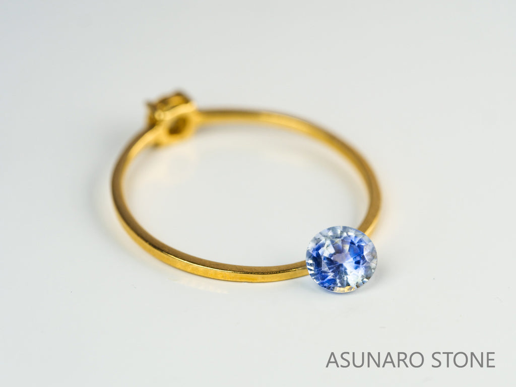 バイカラーサファイア 　ラウンドカット　 スリランカ産　0.45ct【231218-1593】