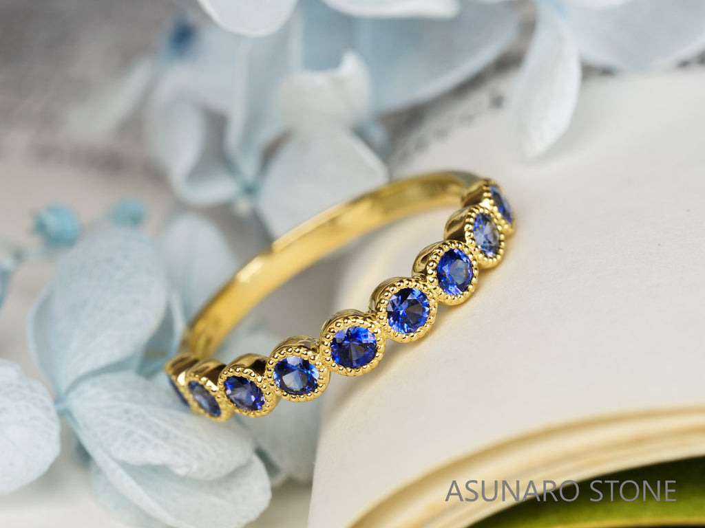 【お仕立て用】空枠番号：3679C　2.5mm用　リング枠　ハーフエタニティ【オーダージュエリー用】hpv