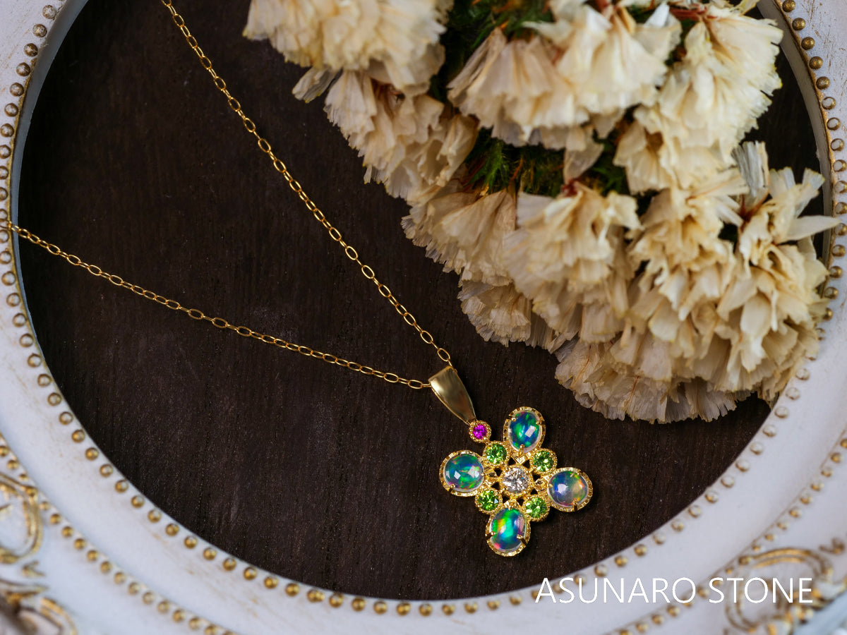 【お仕立て用】フルオーダー　ネックレス・ピアス制作例-2【オーダージュエリー用】