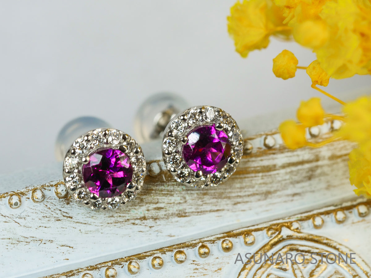 【お仕立て用】空枠番号：取巻きタイプピアス　ピアス枠【オーダージュエリー用】