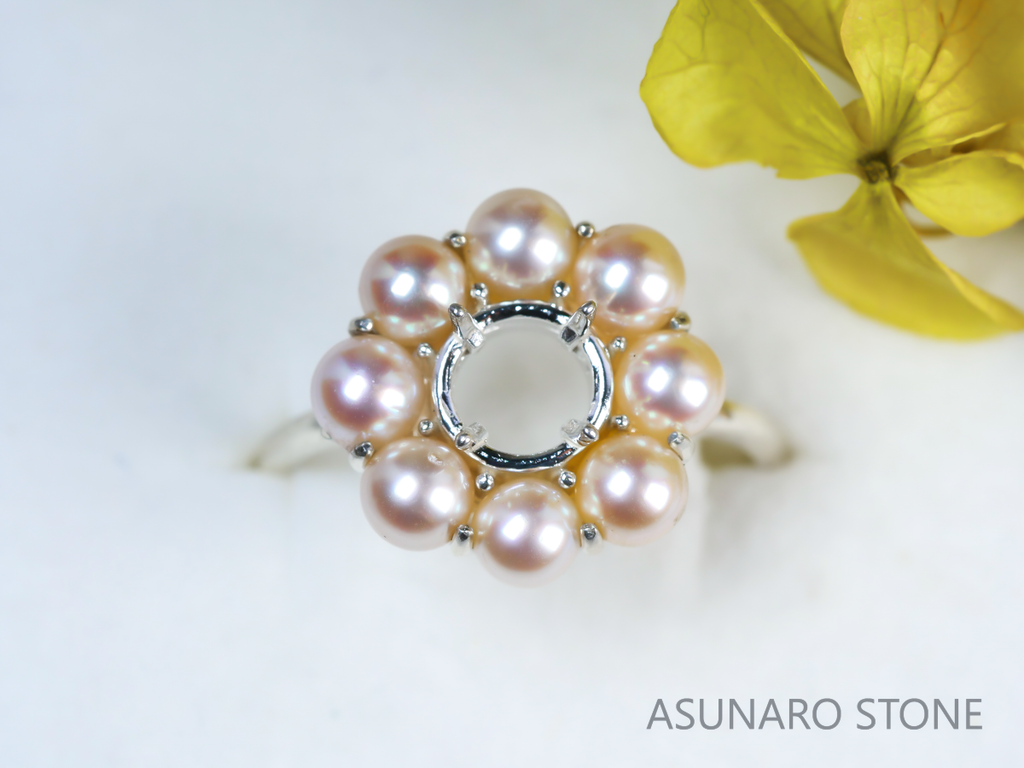 【お仕立て用】空枠番号：5496C　5mm用　リング枠　取り巻き【オーダージュエリー用】