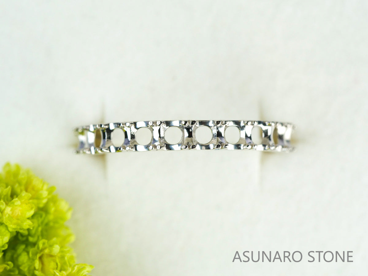 お仕立て用】空枠番号：1800C 2.8mm用 リング枠 ハーフエタニティ