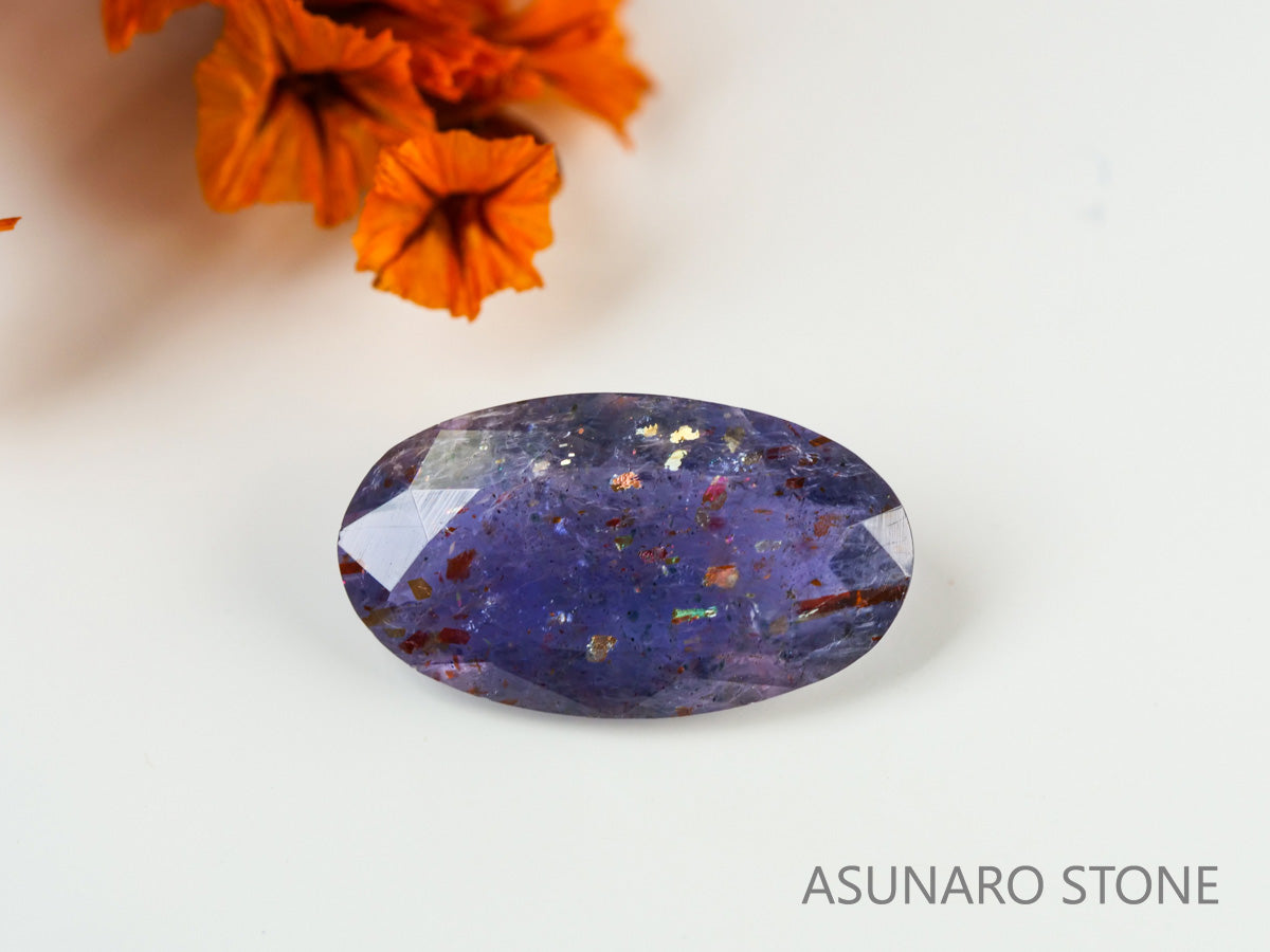 ブラッドショットアイオライト　オーバルカット　インド産　　1.44ct【231108-1745】