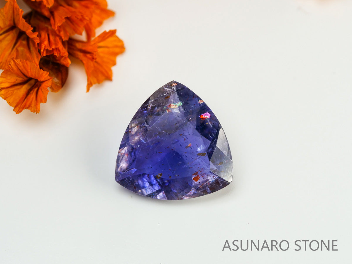 ブラッドショットアイオライト　トリリアントカット　インド産　　1.28ct【231108-1748】