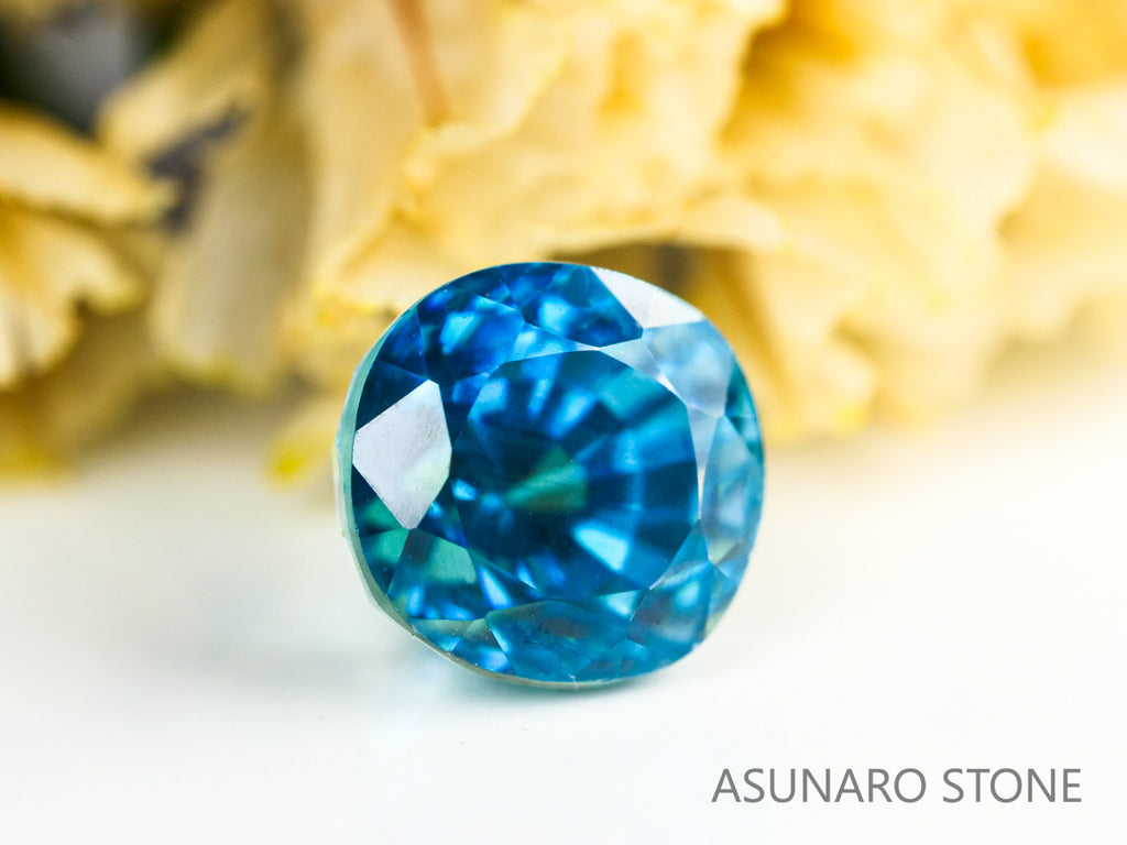 ブルージルコン　ラタナキリブルー　ラウンドカット　2.47ct　カンボジア産　【231010-1858】