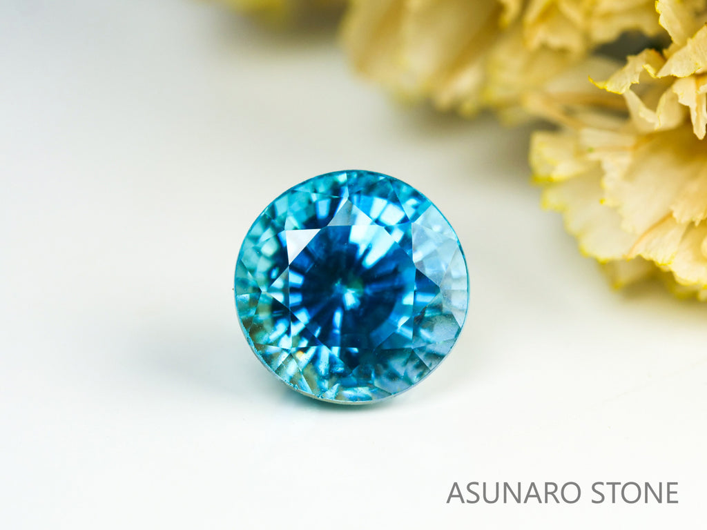 ブルージルコン　ラタナキリブルー　ラウンドカット　2.52ct　カンボジア産　【231010-1865】