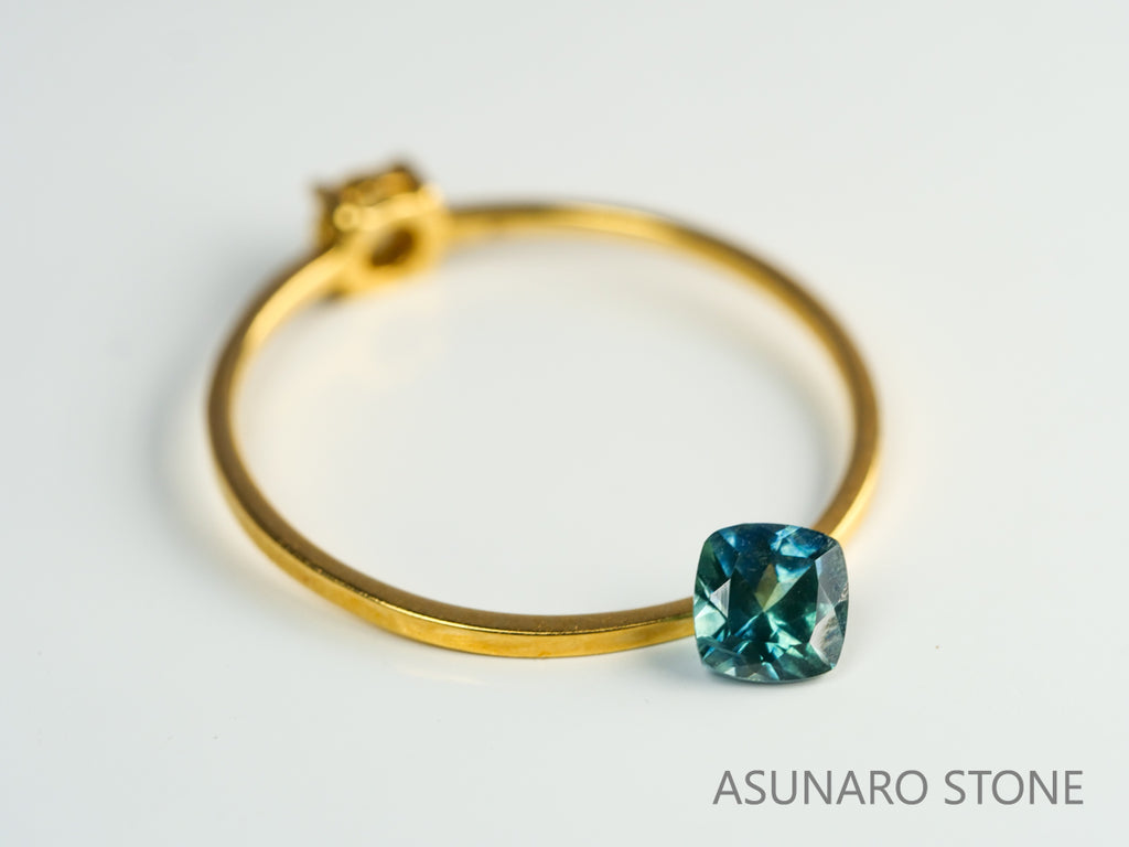 モンタナサファイア 　クッションカット　 アメリカ産 　0.42ct　【231106-1854】