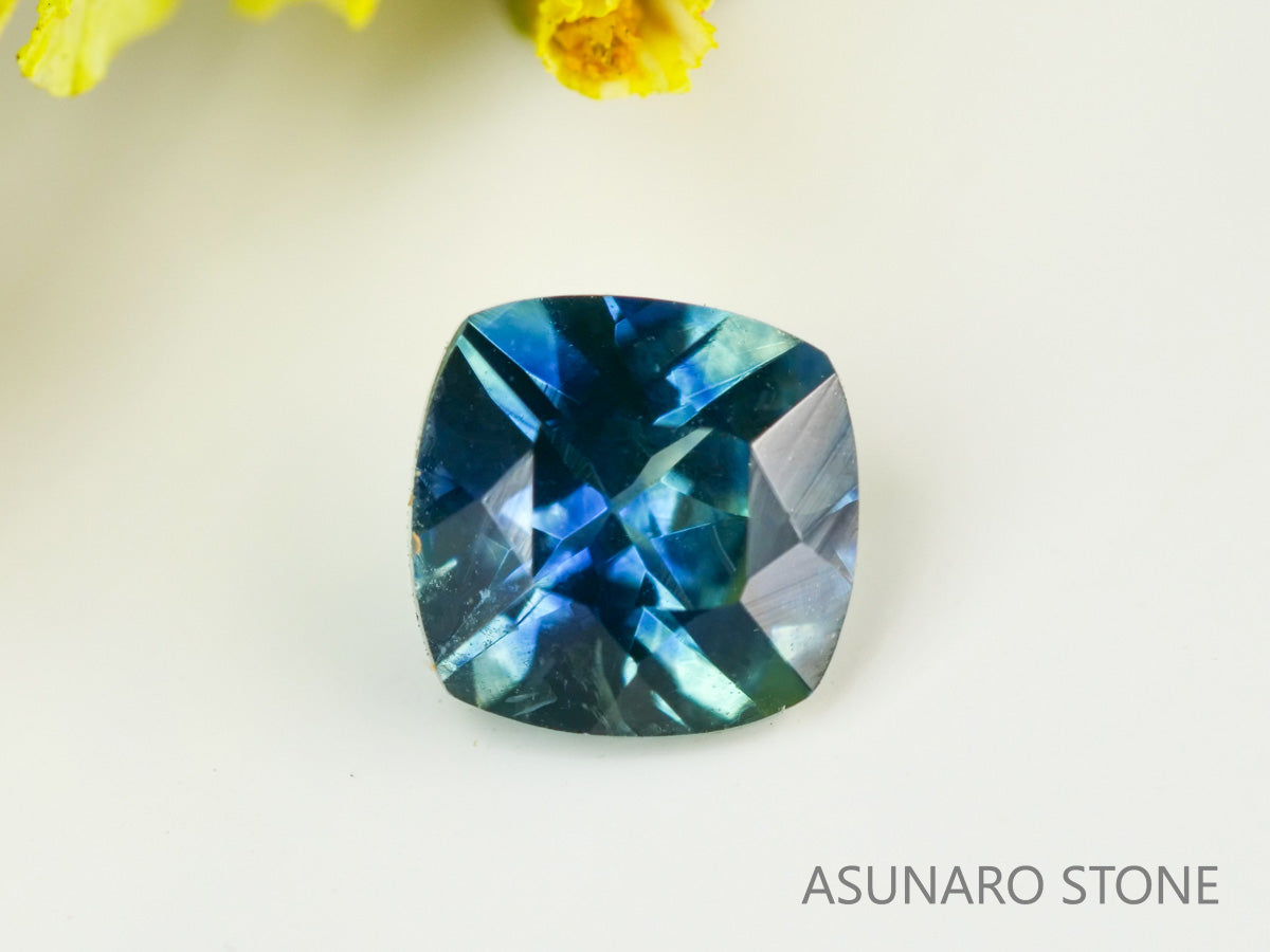 モンタナサファイア 　クッションカット　 アメリカ産 　0.42ct　【231106-1855】