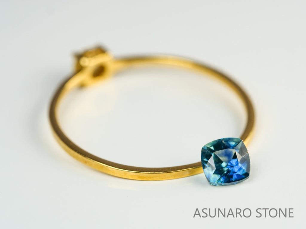 モンタナサファイア 　クッションカット　 アメリカ産 　0.42ct　【231106-1855】