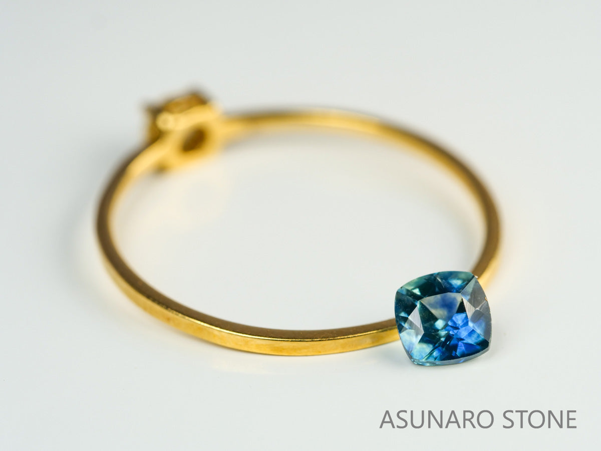 モンタナサファイア 　クッションカット　 アメリカ産 　0.42ct　【231106-1855】