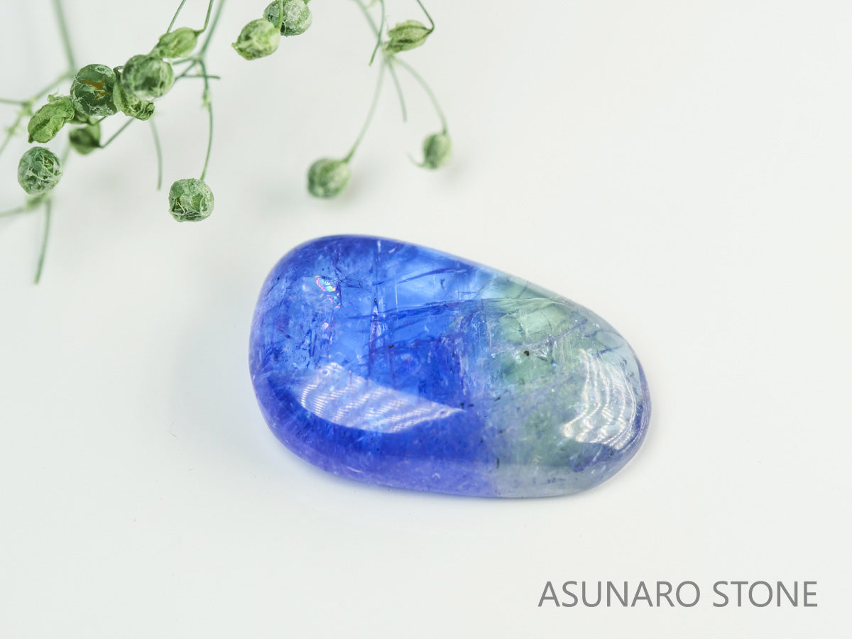 バイカラーゾイサイト（タンザナイト）  カボション　タンザニア産　　6.32ct【231113-1849】