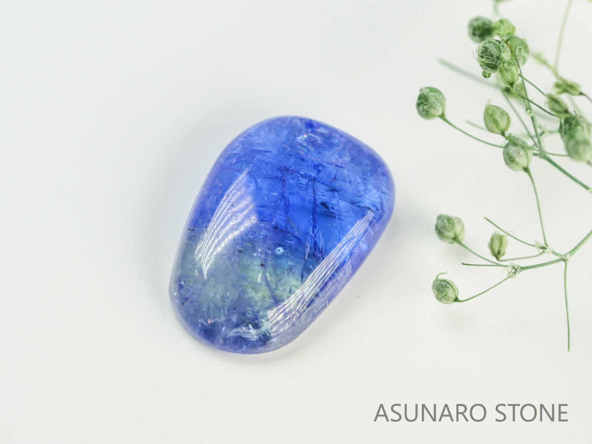 バイカラーゾイサイト（タンザナイト）  カボション　タンザニア産　　6.32ct【231113-1849】