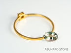 バイカラーオレゴンサンストーン  オーバルカット アメリカ産 　0.48ct【231101-1802】