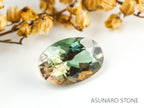 バイカラーオレゴンサンストーン  オーバルカット アメリカ産 　0.48ct【231101-1807】