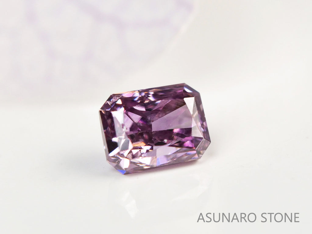 ピンクダイヤモンド　Fancy Deep Purple Pink　I1　エメラルドカット　0.070ct　【231010-1901】
