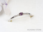 ピンクダイヤモンド　Fancy Deep Purple Pink　I1　エメラルドカット　0.070ct　【231010-1901】