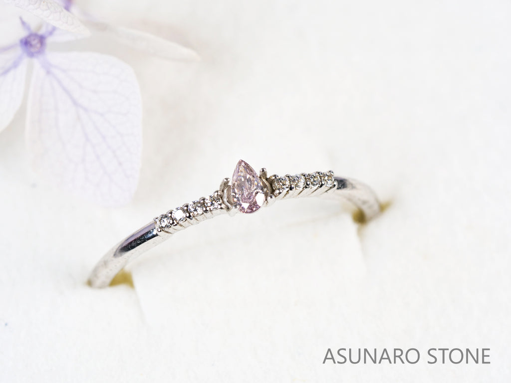 ブラウンピンクダイヤモンド　ペアシェイプ　0.06ct　【231018-1885】