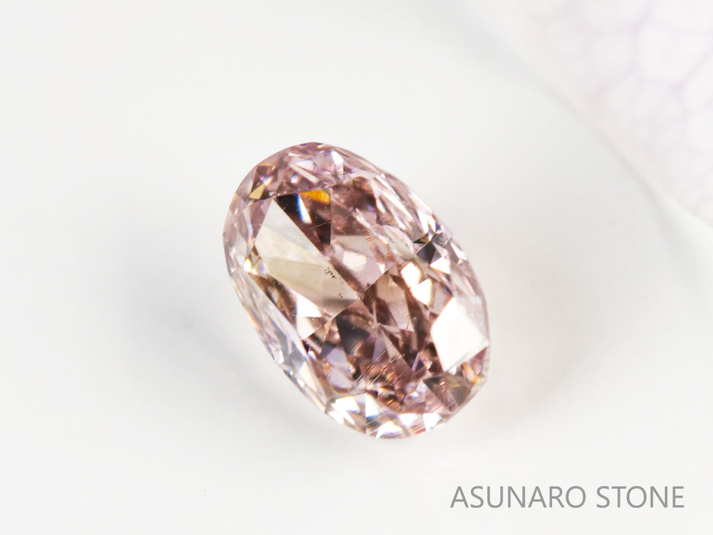 ブラウンピンクダイヤモンド　オーバルカット　0.08ct　【231018-1886】