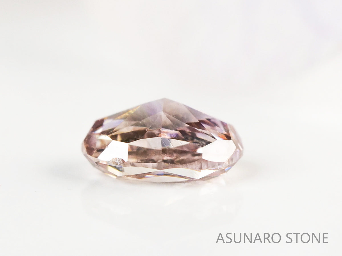 ブラウンピンクダイヤモンド　オーバルカット　0.08ct　【231018-1886】