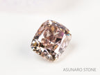 ブラウンピンクダイヤモンド　クッションカット　0.11ct　【231018-1887】