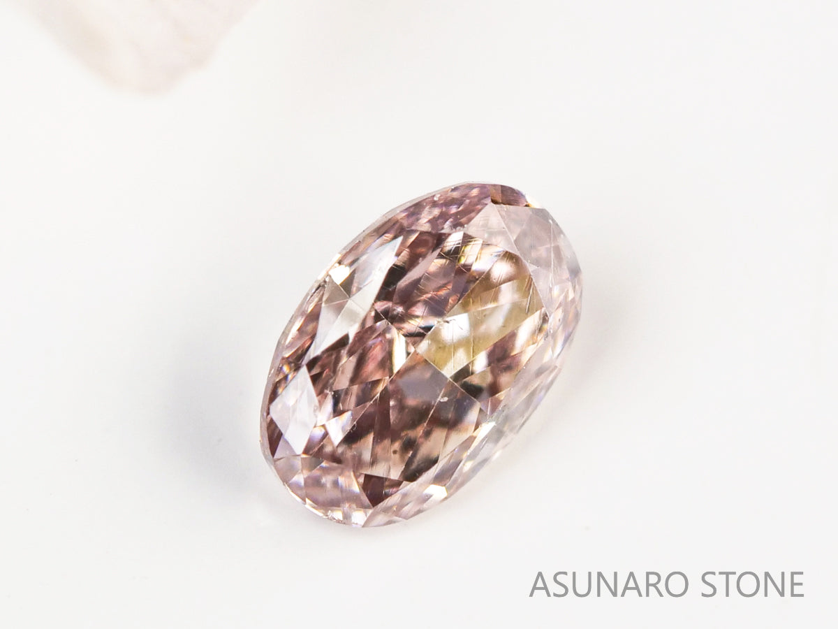 ブラウンピンクダイヤモンド　オーバルカット　0.07ct　【231018-1888】