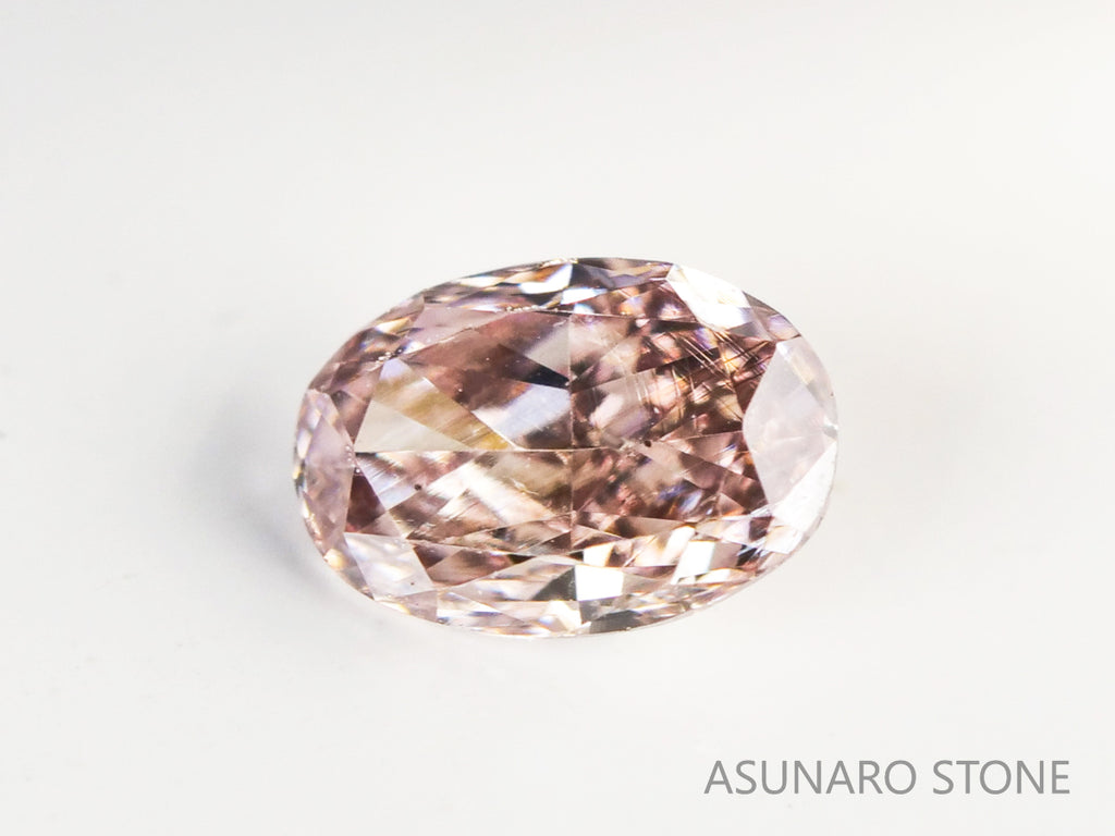 ブラウンピンクダイヤモンド　オーバルカット　0.07ct　【231018-1888】
