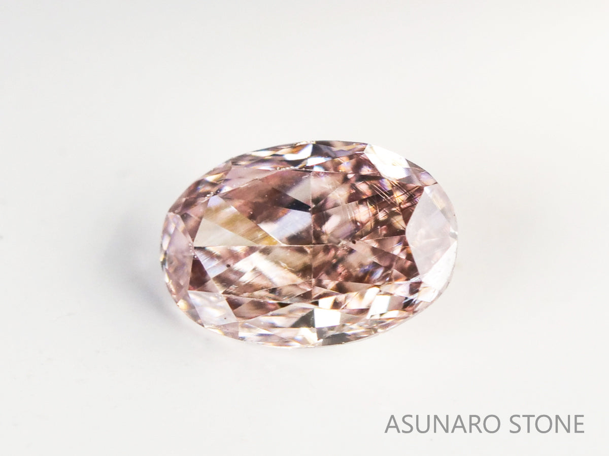 ブラウンピンクダイヤモンド　オーバルカット　0.07ct　【231018-1888】