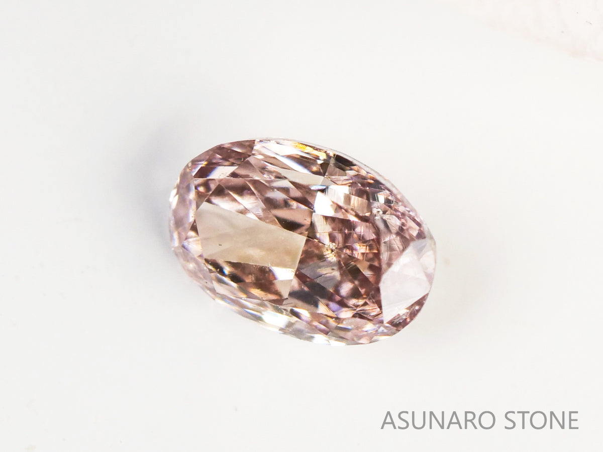 ブラウンピンクダイヤモンド　オーバルカット　0.07ct　【231018-1888】