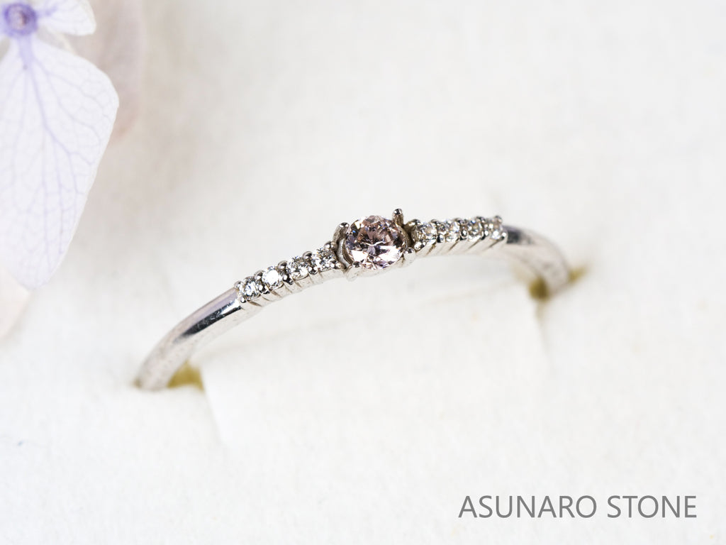 ブラウンピンクダイヤモンド　ラウンドカット　0.06ct　【231018-1889】