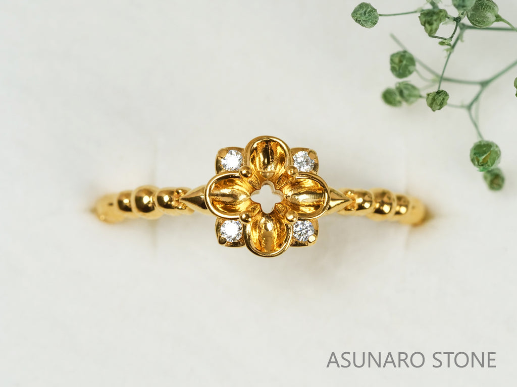 【お仕立て用】空枠番号：5173C　2.5mm用　リング枠　【オーダージュエリー用】