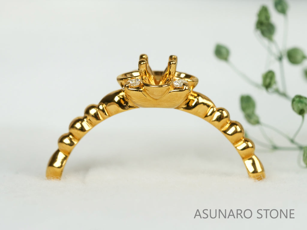 【お仕立て用】空枠番号：5173C　2.5mm用　リング枠　【オーダージュエリー用】