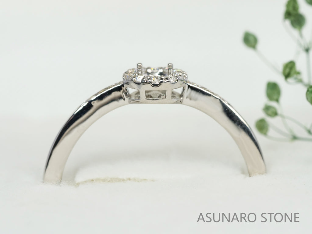 【お仕立て用】空枠番号：4890C　3mm用　リング枠　取り巻き【オーダージュエリー用】