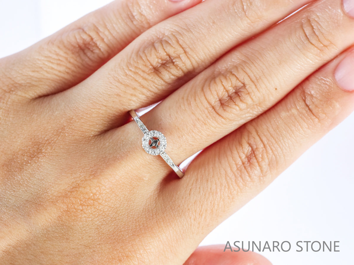 【お仕立て用】空枠番号：4890C　3mm用　リング枠　取り巻き【オーダージュエリー用】