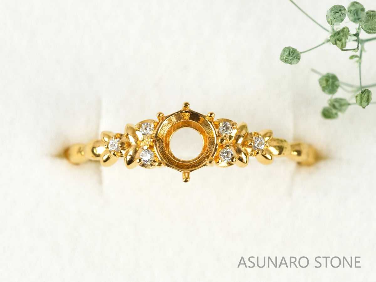 【お仕立て用】空枠番号：5455C　リング枠　【オーダージュエリー用】