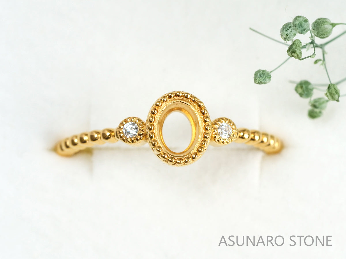 【お仕立て用】空枠番号：4918C　リング枠　【オーダージュエリー用】