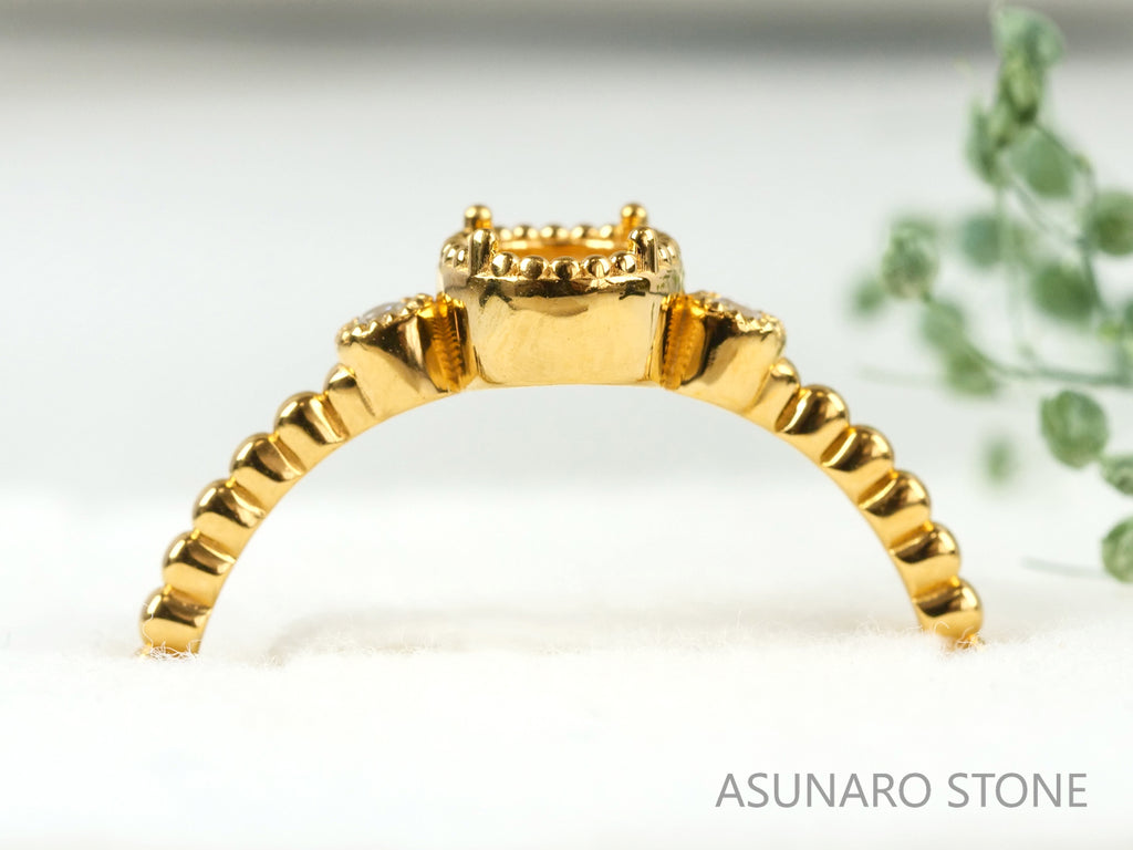 【お仕立て用】空枠番号：4918C　リング枠　【オーダージュエリー用】