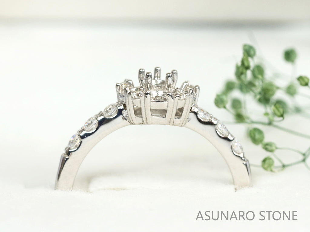 【お仕立て用】空枠番号：4313C　3mm用　リング枠　取り巻き【オーダージュエリー用】