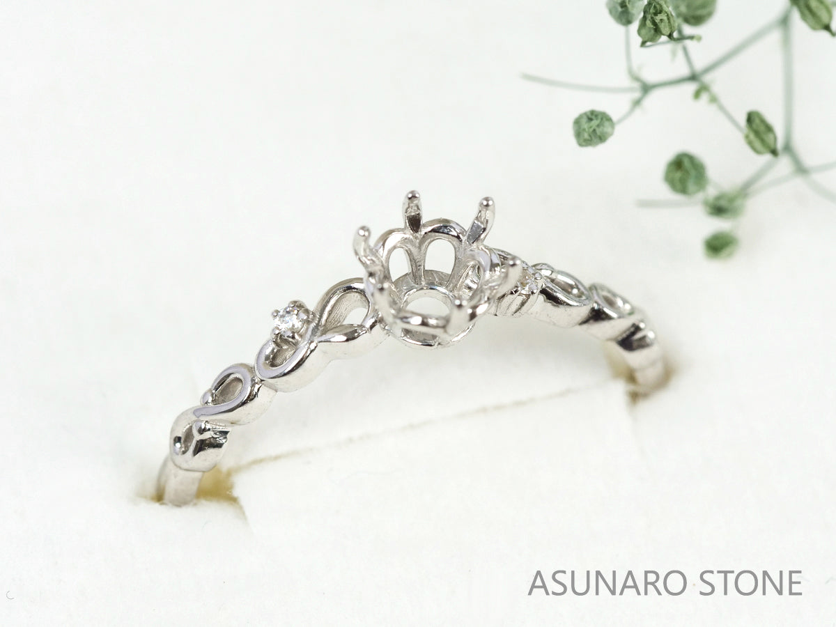 【お仕立て用】空枠番号：5276C　リング枠【オーダージュエリー用】