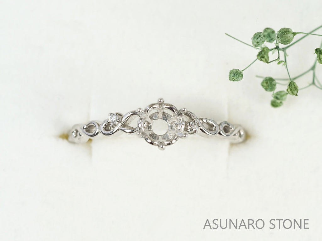 【お仕立て用】空枠番号：5276C　リング枠【オーダージュエリー用】